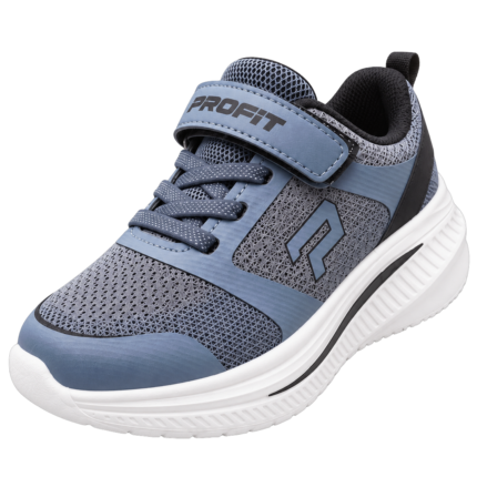 PROFIT Panelled Mesh Strap Sneakers - Slate Blue/White