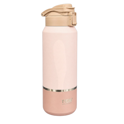 TYESO Insulated Sports Water Bottle – 1200ML - Peach Pink