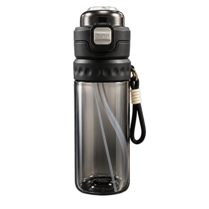 Push-Button Straw Water Bottle – 700ML