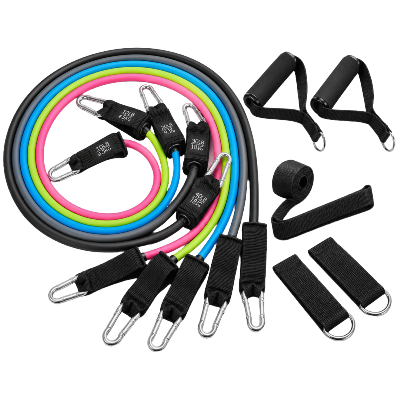 Resistance Tube Band Set with Handles and Ankle Straps