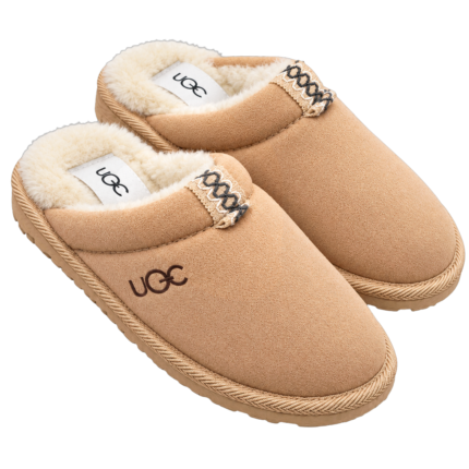 Kids’ Fleece-Lined Winter Slippers - Beige