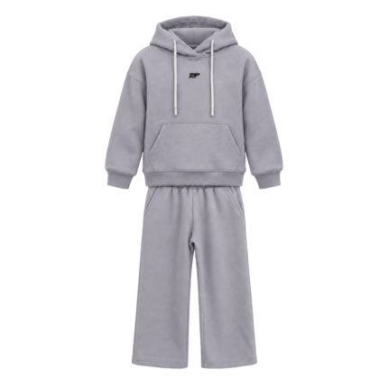 PROFIT Girls’ Hoodie and Wide-Leg Pants Set - Sage Green