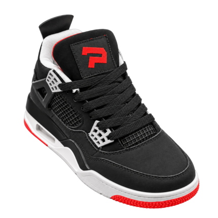 PROFIT High-Top Sneakers - Black/Red/White