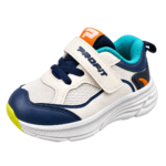 PROFIT Kids’ Mesh Velcro Sneakers - Navy/Cream/Turquoise/Orange