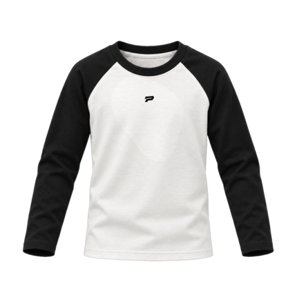 PROFIT Kids’ Raglan Long-Sleeve T-Shirt - White/Black