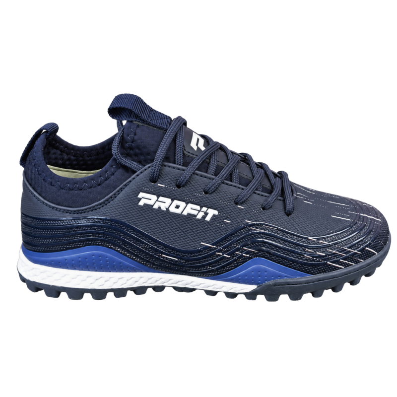 PROFIT Low-Collar Turf Football Shoes - Navy/Blue/White