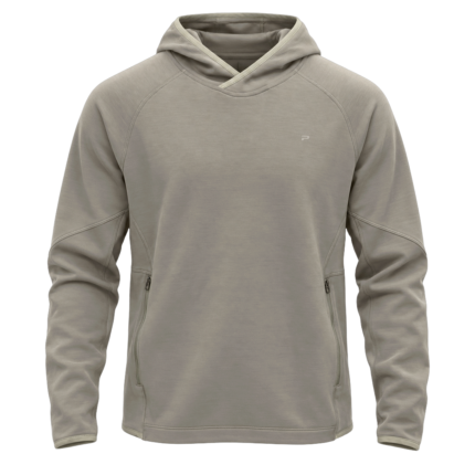 PROFIT Men’s Pullover Hoodie with Zipped Pockets - Stone Grey