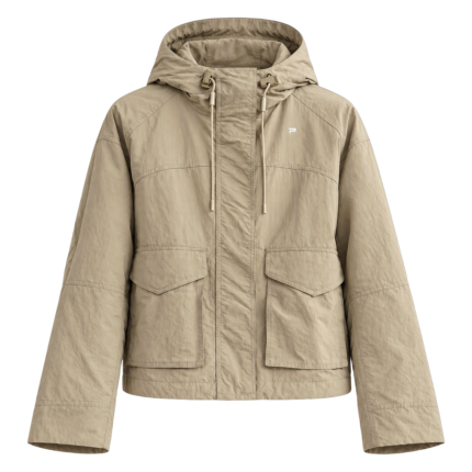 PROFIT Women’s Crinkled Hooded Jacket - Ivory