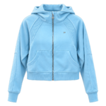PROFIT Women’s Cropped Hooded Zip Jacket - Sky Blue