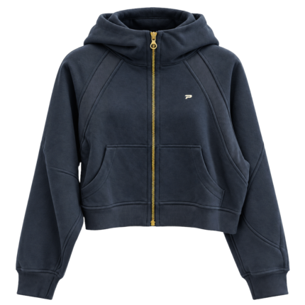 PROFIT Women’s Cropped Hooded Zip Jacket - Slate Navy