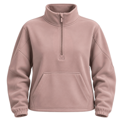 Women’s Half-Zip Sweatshirt - Smoky Lavender
