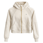PROFIT Women’s Cropped Hooded Zip Jacket - Peach