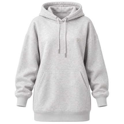 PROFIT Women’s Long Oversized Pullover Hoodie - Light Grey
