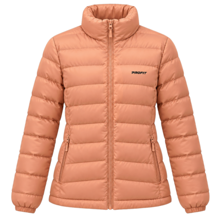 PROFIT Women’s Quilted Puffer Jacket - Peach